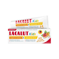 Lacalut Kids Зубная паста защита от кариеса и укрепление эмали 2-6 лет 65 г