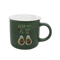 Кружка Фрутти керамическая зелёная Авокадо 390 мл