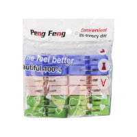 DVL Прищепки 7,2*1,5см пластик микс GT 1 уп. (12шт) / 144шт / 35264-21 / 342134