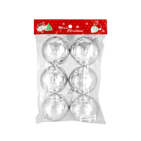 Набор шаров 8см 6шт глянец серебро Арт-8А6/315794/PMR