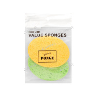 Набор круглых спонжей для нанесения макияжа 2 шт в ассортименте