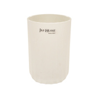 Стакан для ванных принадлежностей пластик белый 6,5x6,5x10 см