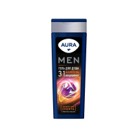 Аура Гель для душа мужской Энергия Спорта 3в1 с грейпфрутом и апельсином 380 мл