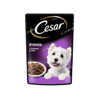 Cesar Корм влажный для собак Ягненок с овощами в соусе 85 гр