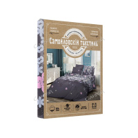 Самойловский Текстиль Комплект постельного белья Евро Незабудка 4 предмета Фиолетовый Бязь