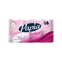 Papia Туалетная бумага Deluxe Paradiso Fiori четырехслойная 8 шт