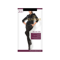 Glamour Женские колготки из микрофибры Velour 200 den Nero размер M
