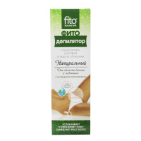 fito Косметик Крем для депиляции для области бикини и подмышек Натуральный Подорожник, Шалфей и Масло облепихи 100 мл