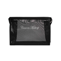 Косметичка универсальная на молнии черная 23,5x15x8 см