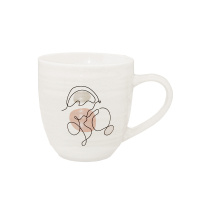 Кружка керамическая с сердцем Amour белая 380 мл