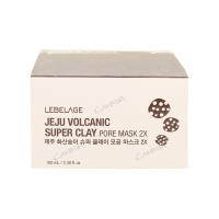 Lebelage Маска для лица Jeju Volcanic Super Clay Pore Mask 2X Очищающая с глиной и вулканическим пеплом 100 г