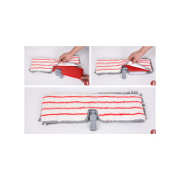 Liao Насадка на швабру двусторонняя из микрофибры 40х10 см зеленый