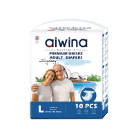 Aiwina Подгузники для взрослых на липучке Premium р. L (90х75 см) 10 шт