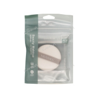 Пуховка для пудровых и кремовых текстур круглая белая 5,5 см