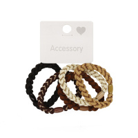 Набор резинок для волос косички разноцветные 5 шт