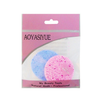 Набор спонжей для снятия макияжа 6 см 2 шт в ассортименте