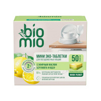 BioMio Эко-таблетки для посудомоечных машин быстрорастворимые с эфирными маслами бергамота и юдзу 50 шт