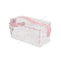 Косметичка на молнии прозрачная с ручкой 24x7,5x15 см в ассортименте