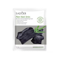 Sadoer Тканевая маска для лица Plant mask series увлажняющая с бамбуковым углем 25 г