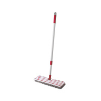 Liao Швабра с двусторонней насадкой из микрофибры 40х10 см и телескопической ручкой, металл, красный