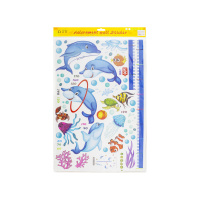 Интерьерная наклейка-ростомер Подводный мир 60x90 см в ассортименте