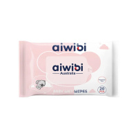 Aiwibi Влажные салфетки детские для чувствительной кожи (0+) розовый 20 шт