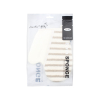 DVL Мочалка рукавица д/душа 100% п/э бежевый полоски 17*21см GT ОРР 1 шт / 300шт / 35639-57 / 433572