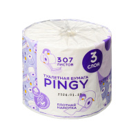 Pingy Туалетная бумага трехслойная белая 40 м