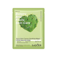 Sadoer Тканевая маска для лица Botany&fruits skin care с экстрактом кактуса 25 г