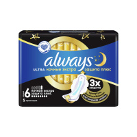 Always Прокладки гигиенические Ultra Secure Night Plus 5 шт