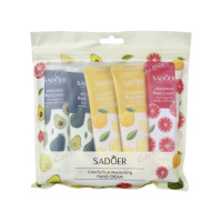Sadoer Подарочный набор для ухода за кожей рук Грейпфрут, Лимон, Авокадо 5х30 мл