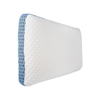 Подушка с эффектом памяти, бело-голубая 60x40x12 см
