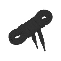 GreenTime Шнурки для обуви плоские Черные 110 см 1 пара