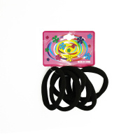 Набор резинок для волос черные 6 шт