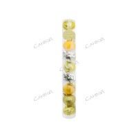 DVL Набор ёлочных шаров золотой 6см пластик Palmary 9шт / 96шт / 6ADPIE9-E78/gold / 877943