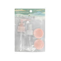 Дорожный набор для косметических средств прозрачный пластиковый 4 предмета 40 мл+30 мл+2x10 г