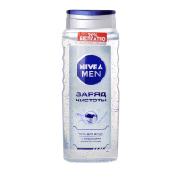 Nivea Men Гель для душа Заряд чистоты с очищающими микрочастицами 500 мл
