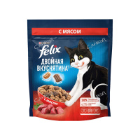 Felix Корм сухой для кошек Двойная вкуснятина с мясом 200 гр