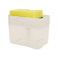 GreenTime Дозатор для жидкого мыла с подставкой для губки 13.5х12х9 см