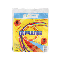 Лекси Перчатки хозяйственные полиэтиленовые одноразовые р. M 80 шт