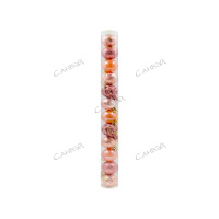 DVL Набор ёлочных шаров розовое золото 4см пластик Palmary 12шт / 180шт / 4ADKIE12/rose gold / 87788