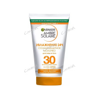 Garnier Молочко солнцезащитное водостойкое Ambre Solaire с маслом ши SPF-30+, 50 мл