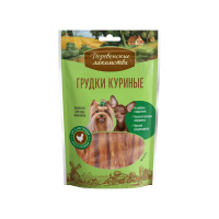 Деревенские лакомства Лакомство для собак мелких пород Куриные грудки 55 г
