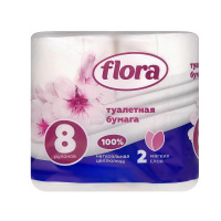 Flora Туалетная бумага двухслойная 8 шт
