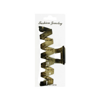 Заколка-краб для волос в форме спирали коричневая