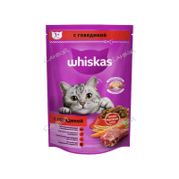 Вискас Корм сухой для кошек Подушечки с говядиной 350 г