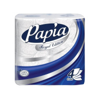 Papia Туалетная бумага Royal Edition четырехслойная белая с тиснением 4 шт