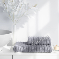 Verossa Полотенце махровое для рук 50х90 см Pique texture Серое 430 г/м2