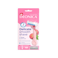 Deonica For Women Станок многоразовый для бритья женский 3 лезвия + 1 сменная кассета