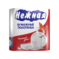 Нежная Бумажные полотенца двухслоные 2 шт